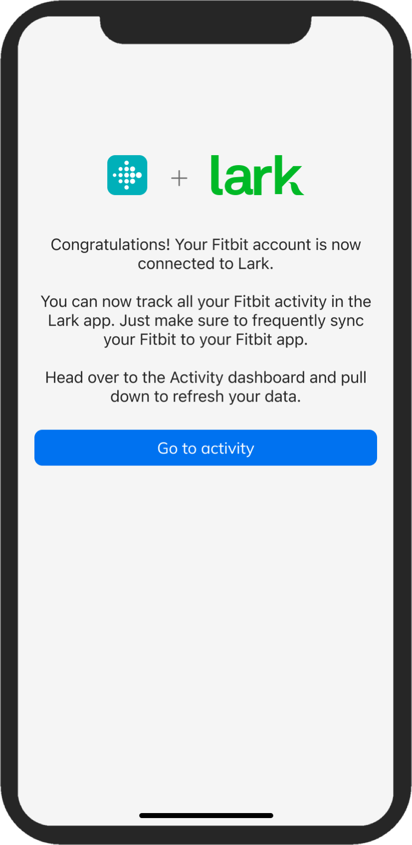 How do I sync my Fitbit account with Lark Lark Support